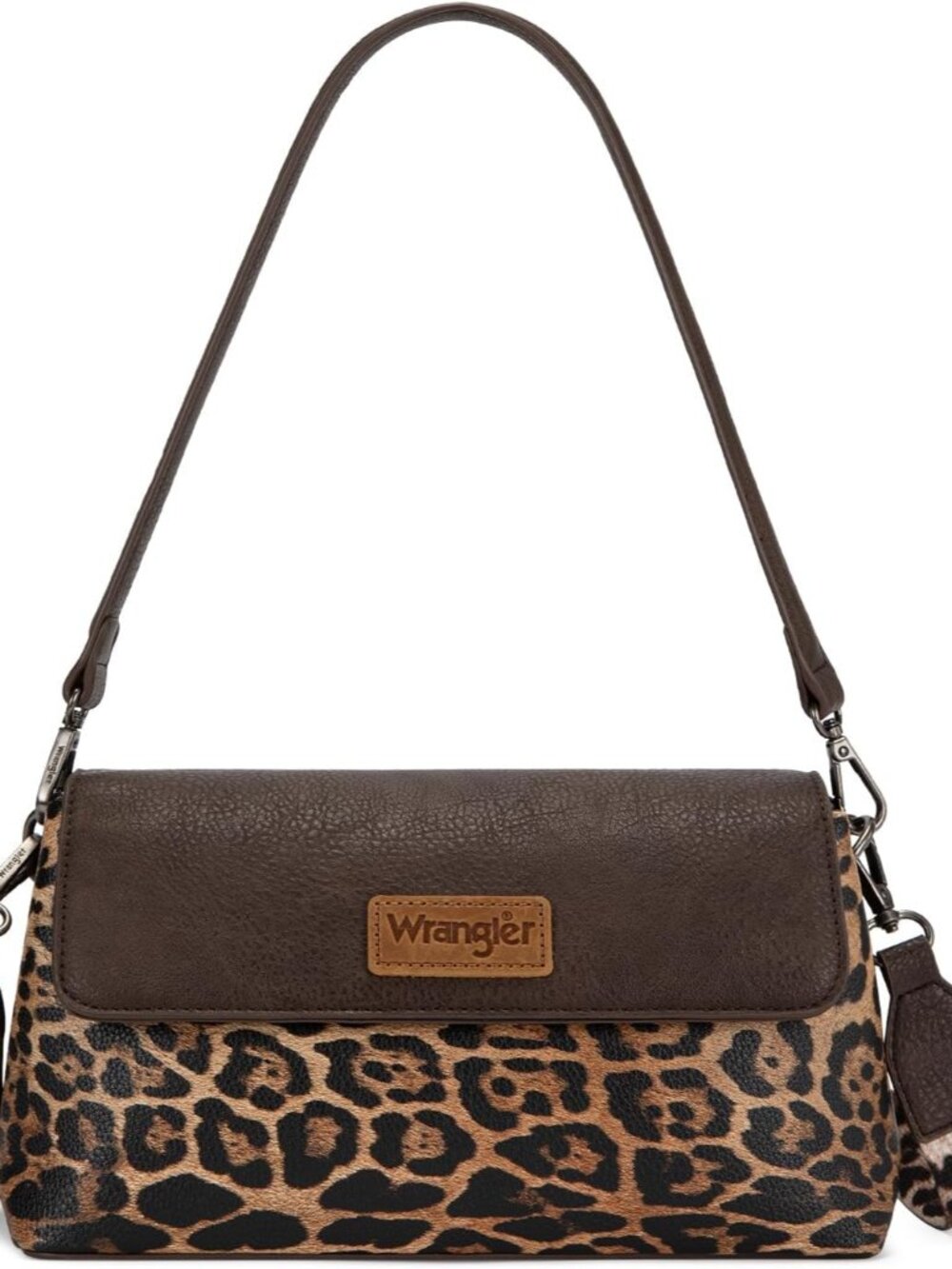 Wrangler Shoulder Bag for Women, Flap Crossbody Purse with 2 Compartments